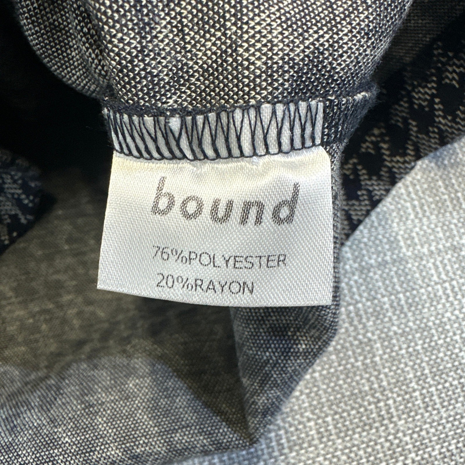 New Bound X Matt Helders Navy Dogtooth Sweater Mens Medium Pullover Preppy — image 5 of 8